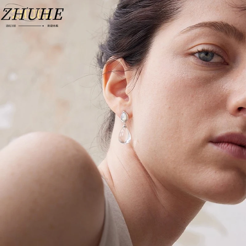 

ZHUHE The Classic Style Transparent Dewdrop Earrings Are Jewelry Accessories For Both Men And Women's Carnival