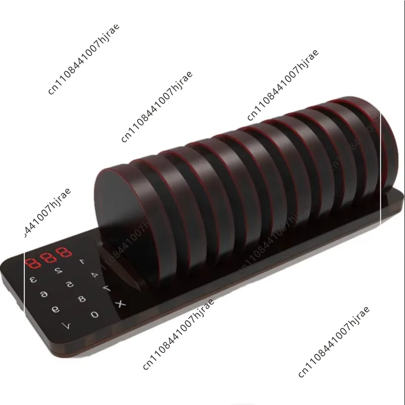 Round 10 Restaurant Pager System Vibrating Buzzer Wireless Call Table Food Pager New Unit Parts Accessories