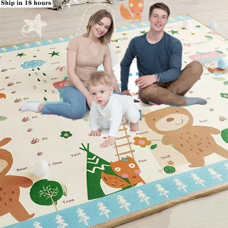 

New Baby Crawling Play Mats EPE Thick Folding Carpet Play Mat for Children's Safety Mat Kids Rug Playmat 2 Thicknesses To Choose