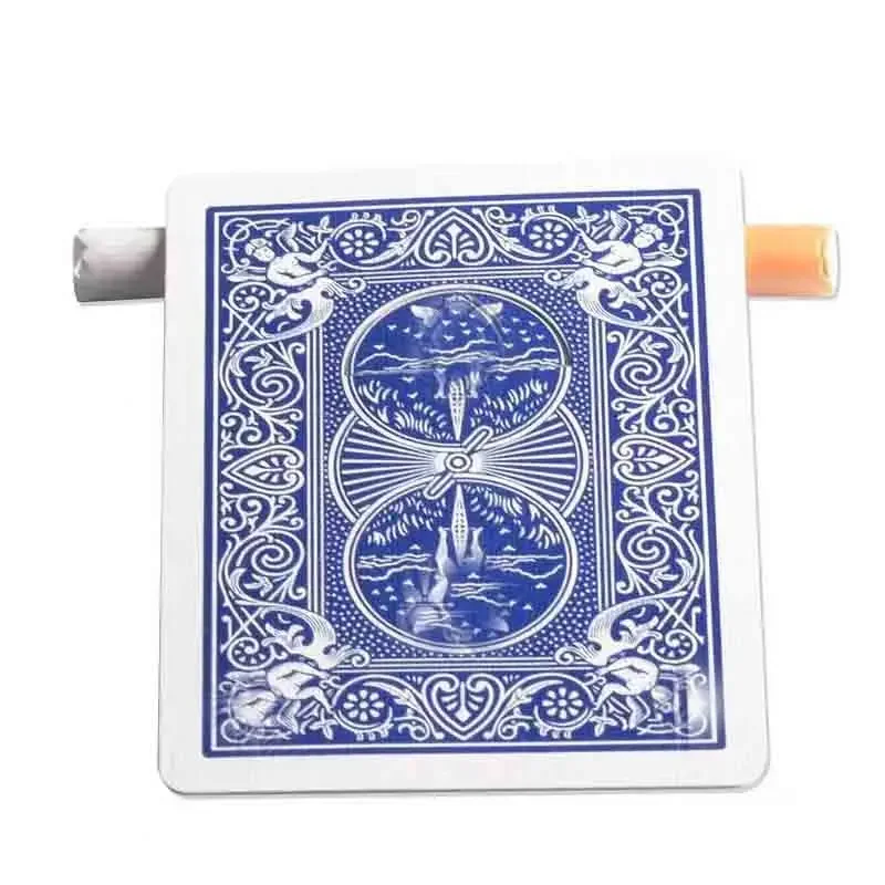 카드를 통한 담배(블루 깔바위 카드) 마술 트릭 메탈리즘 카드 마기아 클로즈업 무대 액세서리 마지 일루젼