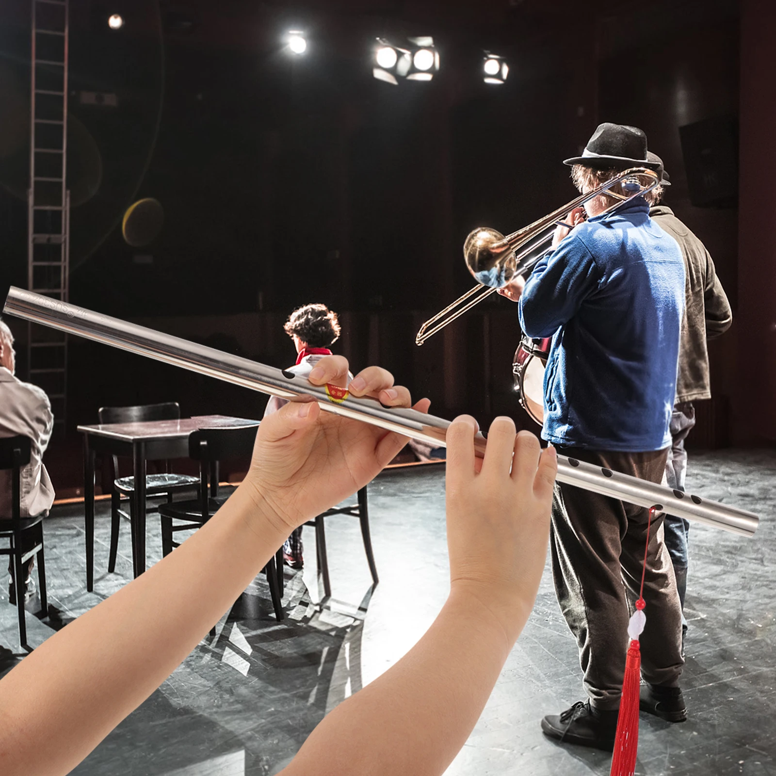 

G-tuning Flute Beginner Dizi Bawu Chinese Musical Instrument Beginners Folk Gourd Bass Vertical