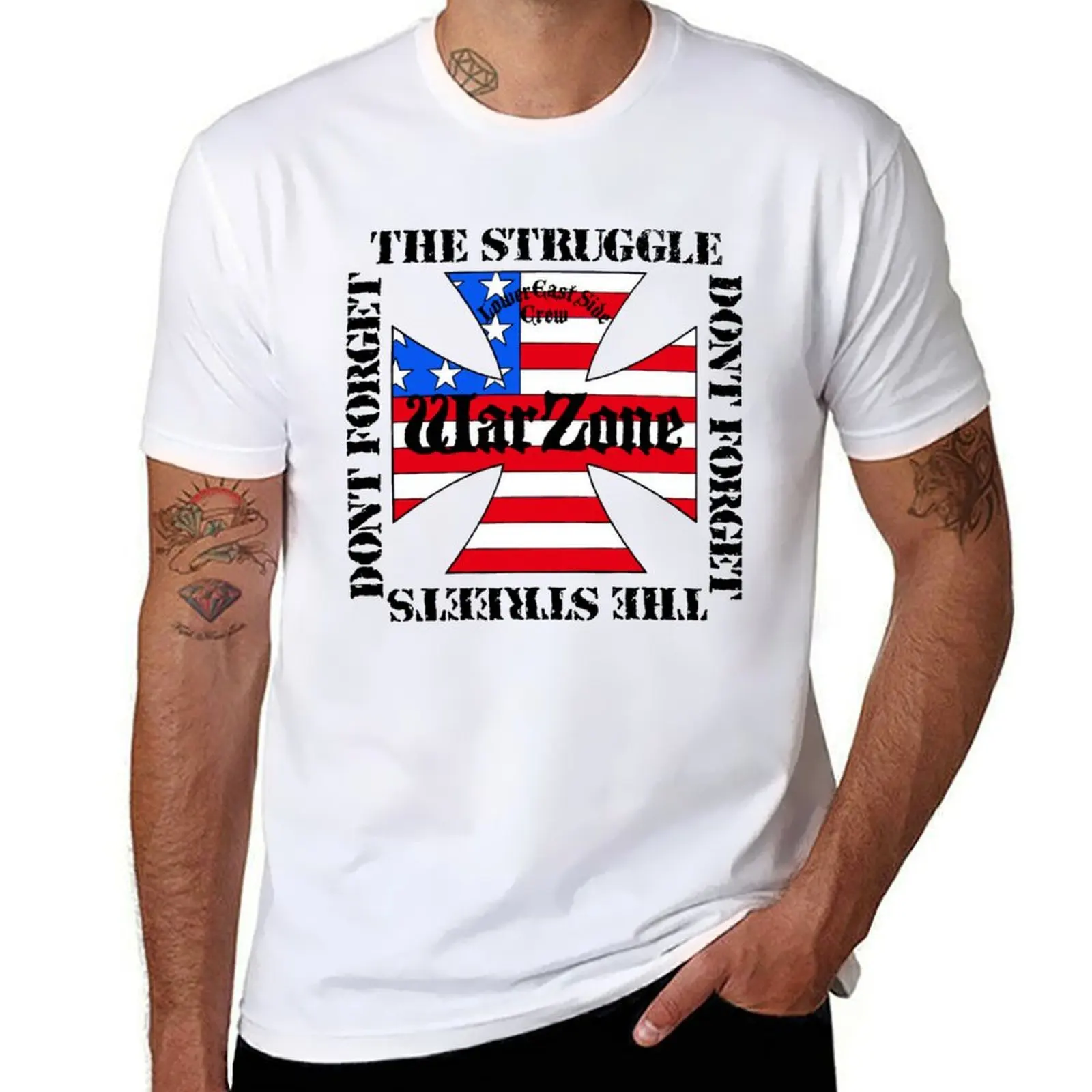 

Warzone - Dont Forget the Struggle - Dont Forget the Streets - NYHC Premium T-Shirt men t shirt cotton 100% T-Shirt