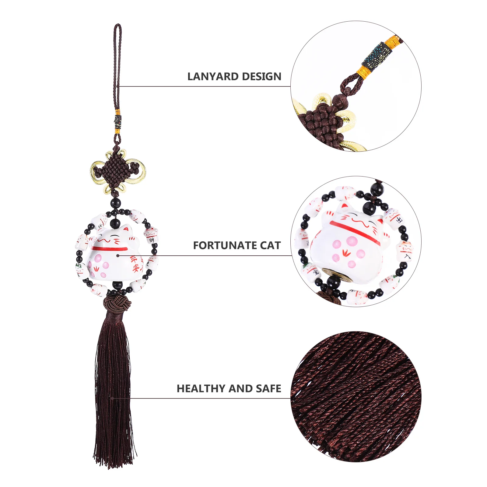 

Decorations Car Accessory Interior Japanese Hanging Feng Shui Accessories Charm Mirror