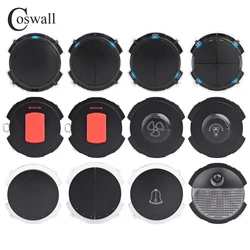 COSWALL R11 R12 Black Pulse Push Button Dimmer 20A Water Heater Footlight Intermediate Wall Light Switch Switched DIY Module