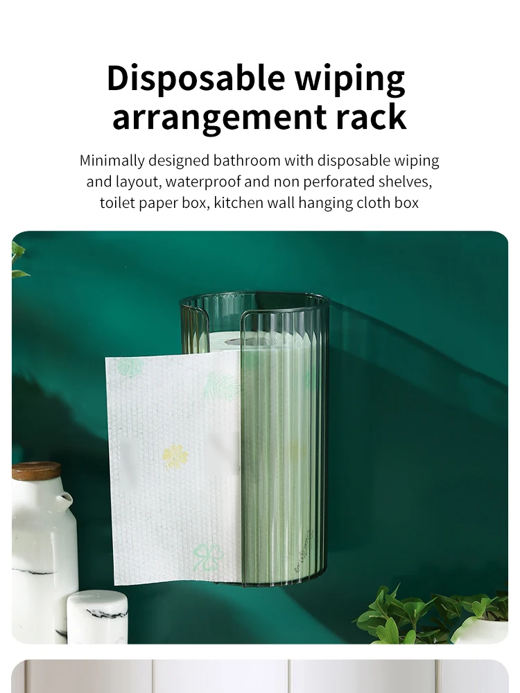 Abwischen und Regale, wasserdicht, kein Stanzen, Papierbox, Wand zum Aufhängen, Stoffbox, Badezimmer, Küche, Einwegartikel – Detail 1