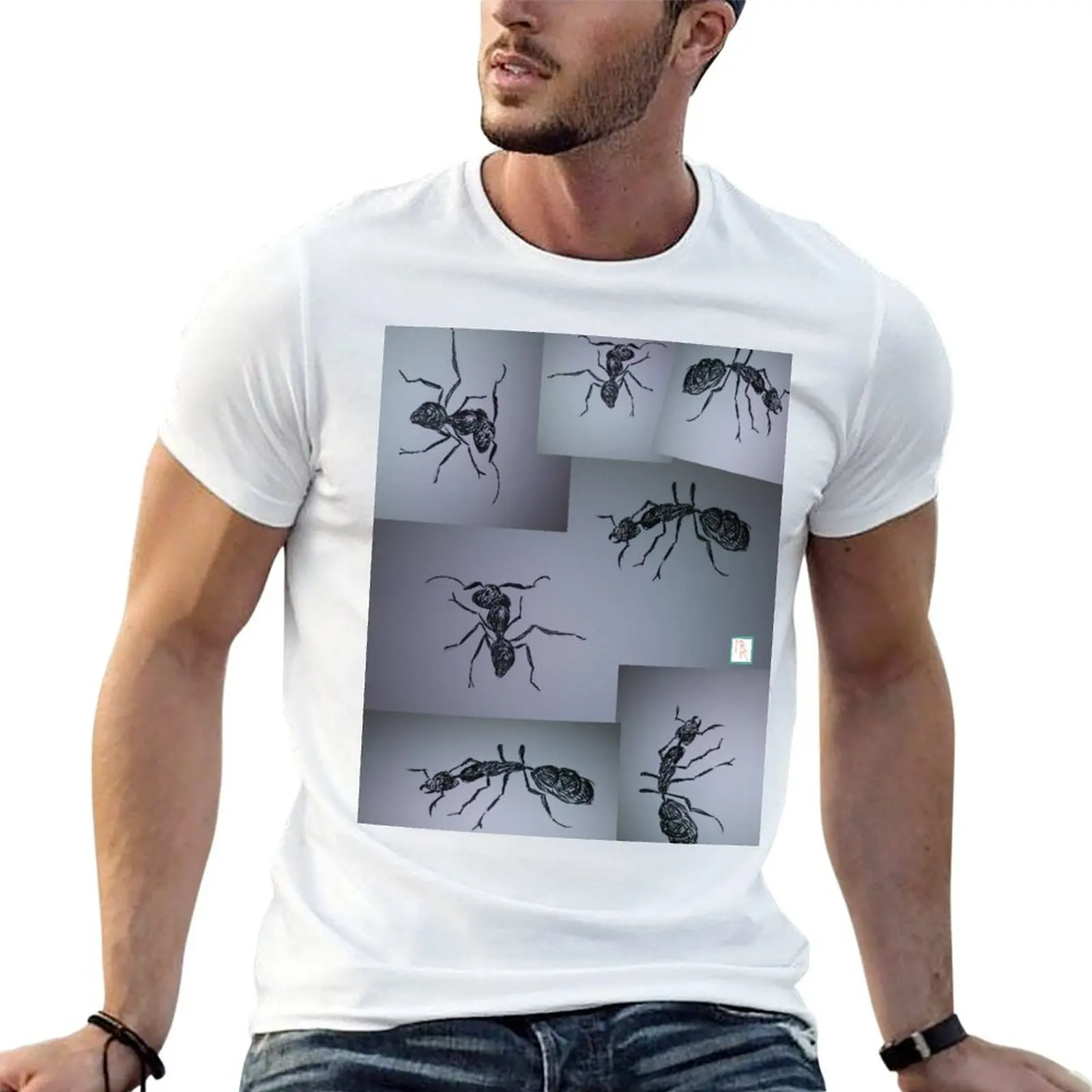 

Ants T-Shirt t shirt men 100% cotton luxury brand anime tshirt T-Shirt