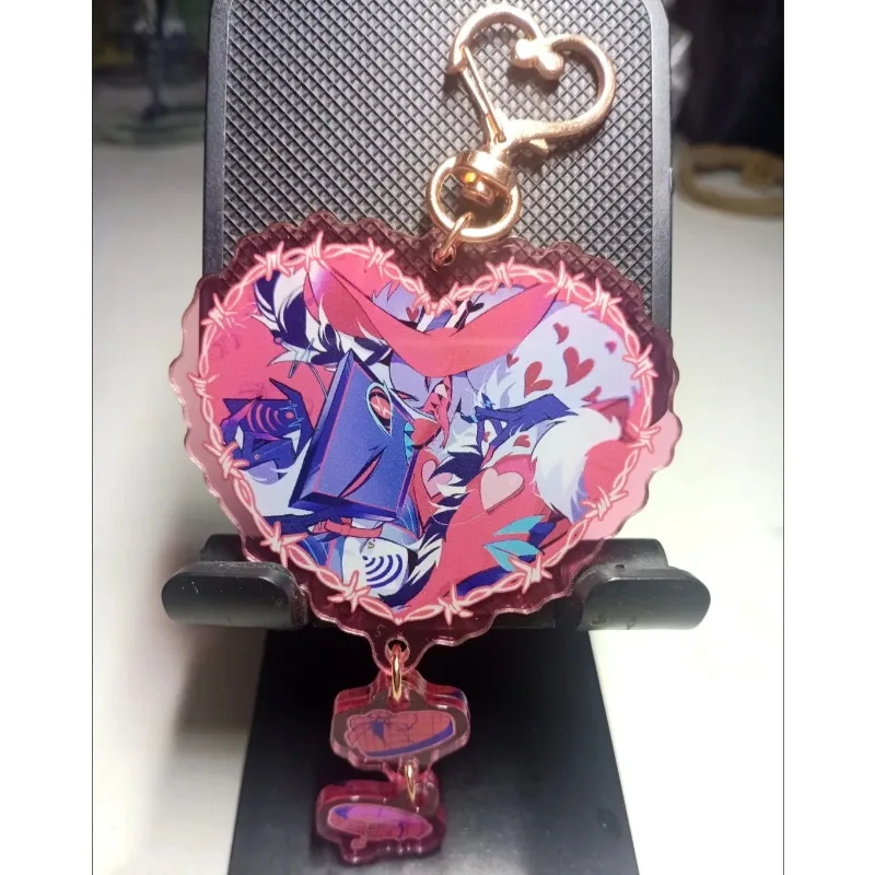 Valentine\'s Day Anime Vox Hotel Val 18CM Card Color Paper 7CM Acrylic Key Pendant Sign Birthday Gifts Collection