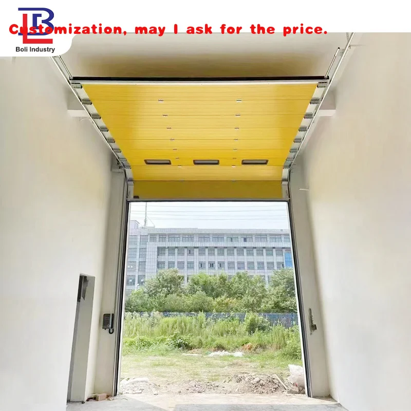 

на заказ. Теплоизоляция Автоматический промышленный вертикальный подъемник Секционные верхние двери Логистический склад/завод