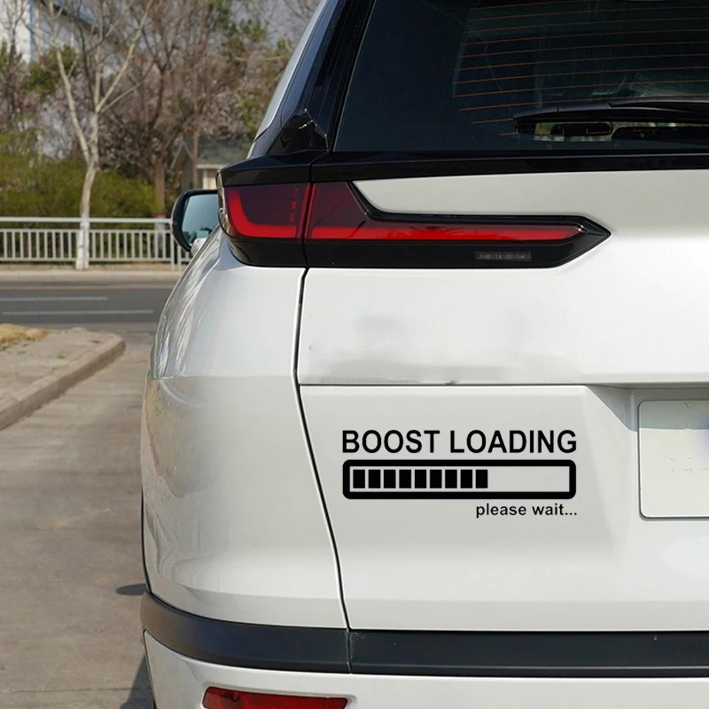 Car Sticker Creative Boost Loading Please Wait For Turbo Funny Stickers and Decals Vinyl Sticker On Car Styling