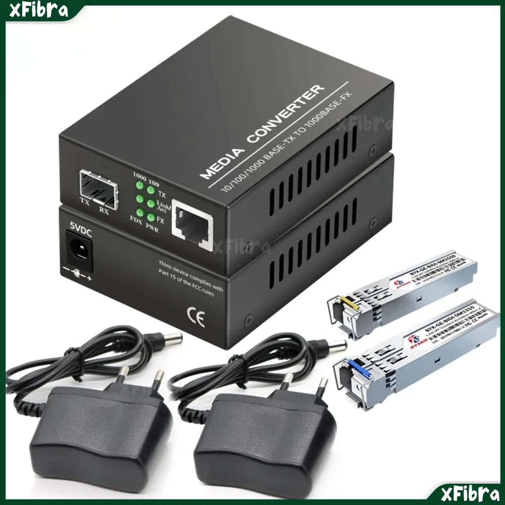 1000Base Gigabit Duplex Fiber Optic Transceiver Single Mode LC SFP Communication Module