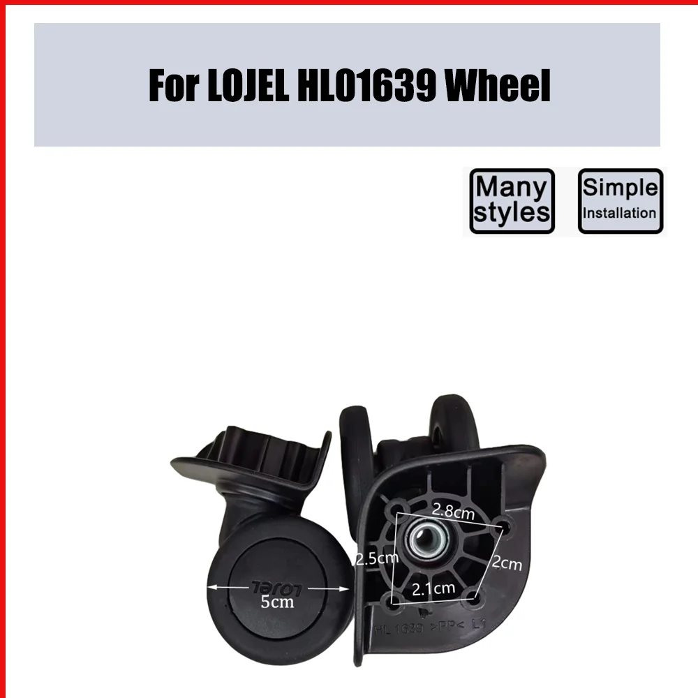 

For LOJEL HL01639 Trolley Case Wheel Pulley Sliding Universal Luggage Wheel Silent Smooth Wear-resistant Accessories CasterWheel