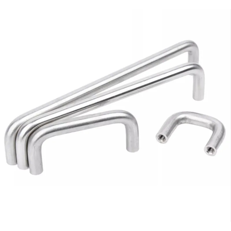 Stainless Steel U Type Door Handles Dresser Knobs Kitchen Cabinet Knobs Bolt Screw Handle Internal Thread Accessory image 4
