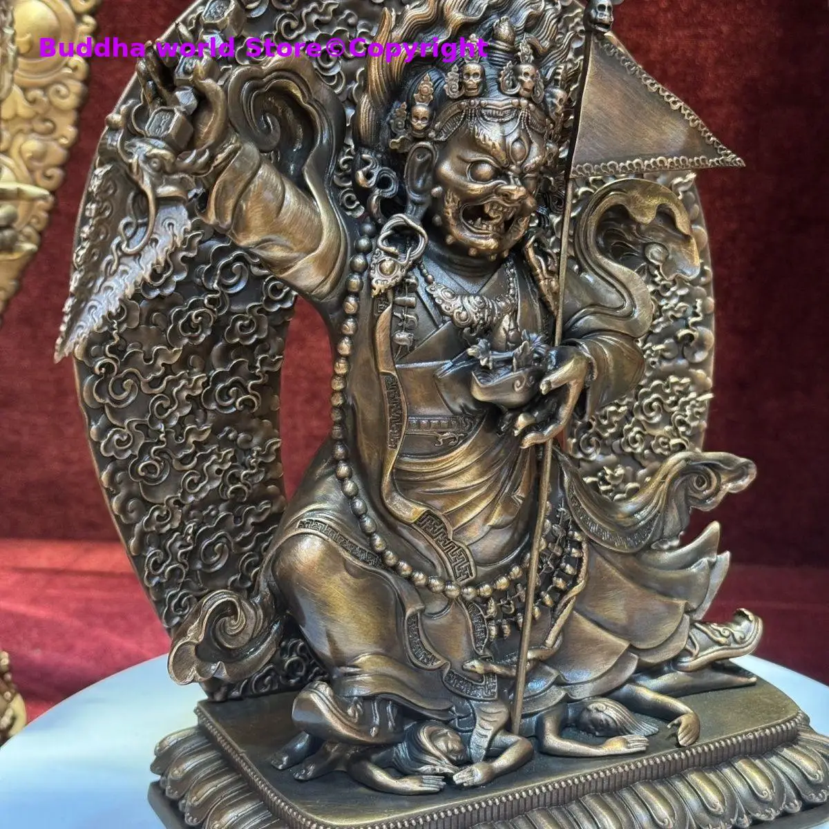Special offer 23cm Tibet Buddhism Kongpo Tso-ta Tsodak Mahakala Buddha figurine copper Buddha statue Buddhist lama monk worship
