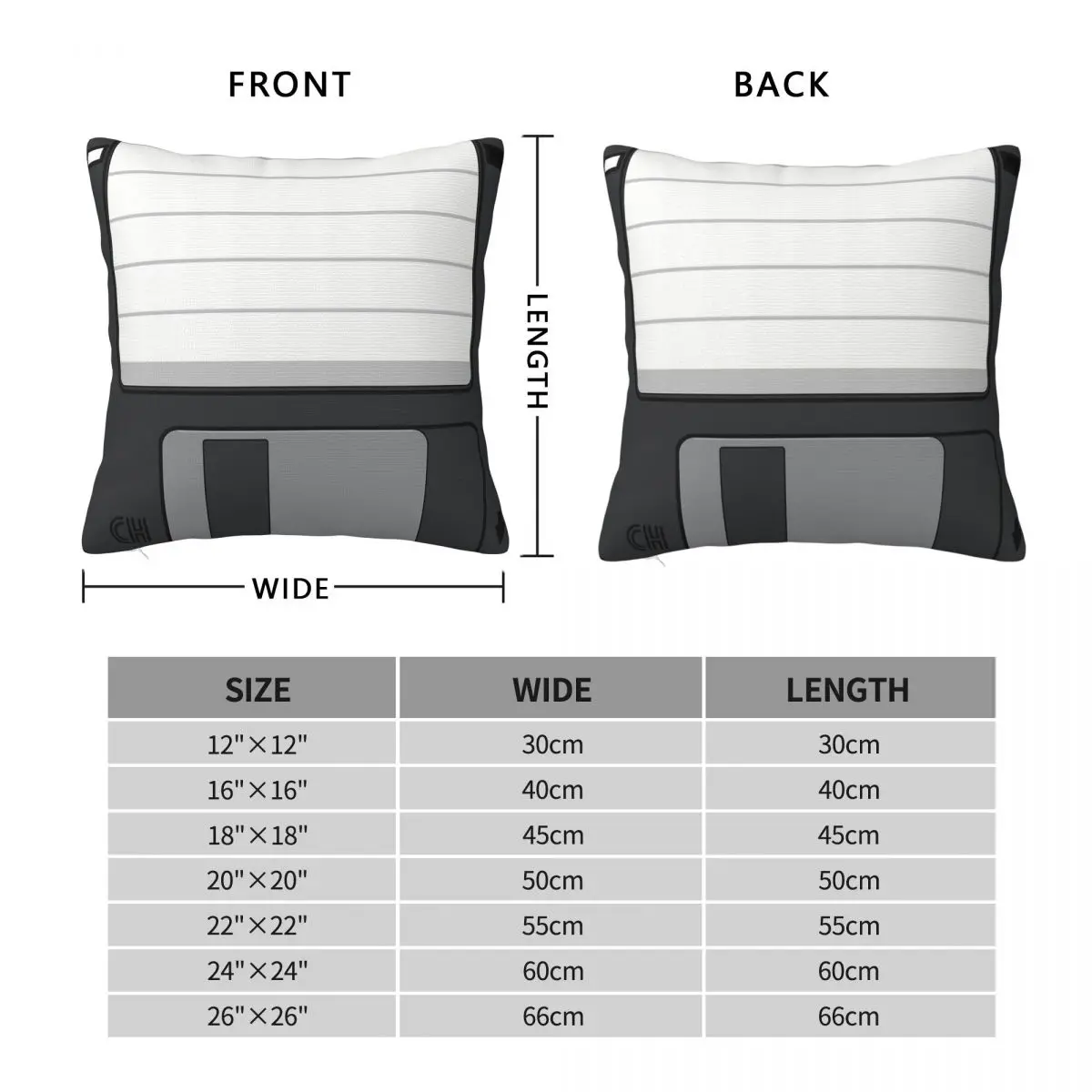 Floppy Disc 3.5 Pillowcase Polyester Linen Velvet Creative Zip Decorative Throw Pillow Case Sofa Cushion Cover