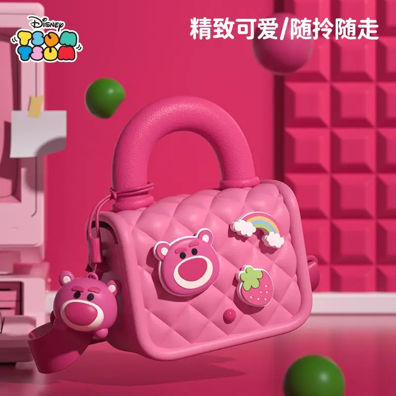 

New Disney Creative Strawberry Bear Minnie Crossbody Lightweight Magnetic Buckle Fashion Handheld Shoulder Bag Gift Wholesale