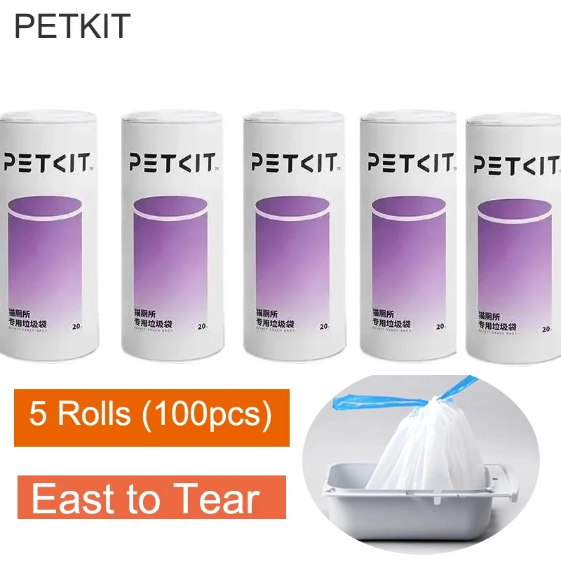 Petkit Poop Bag Trash Bag Substituição, Saco de resíduos para Pura X Pura Max, Caixa de lixo auto-limpante automática, Suprimentos de limpeza