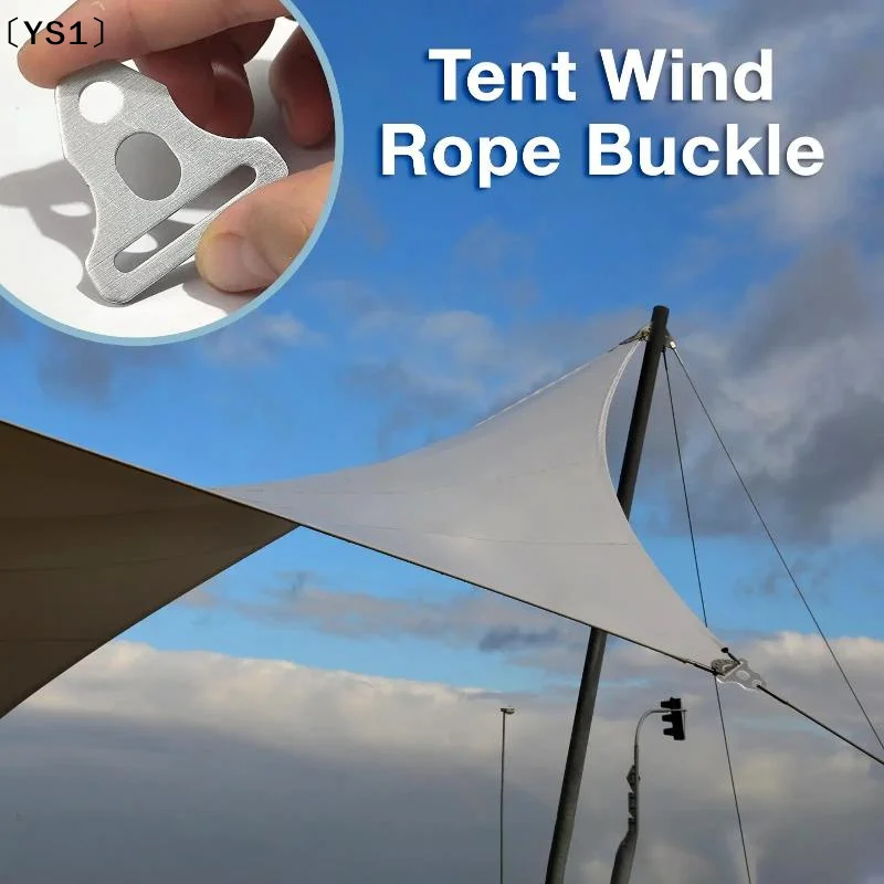 〔YS1〕5/10pcs Outdoor Tent Canopy Support Poles Aluminum Alloy Triangle Plates Camping Windproof Guyline Buckles view 5
