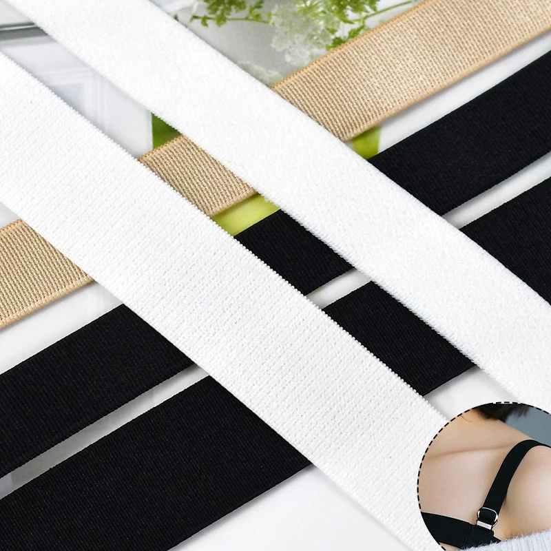 

10/20M 6-30mm Elastic Band for Bra Shoulder Strap Nylon Rubber Bands Pant Waist Belt Stretch Webbing Tape DIY Sewing Accessories