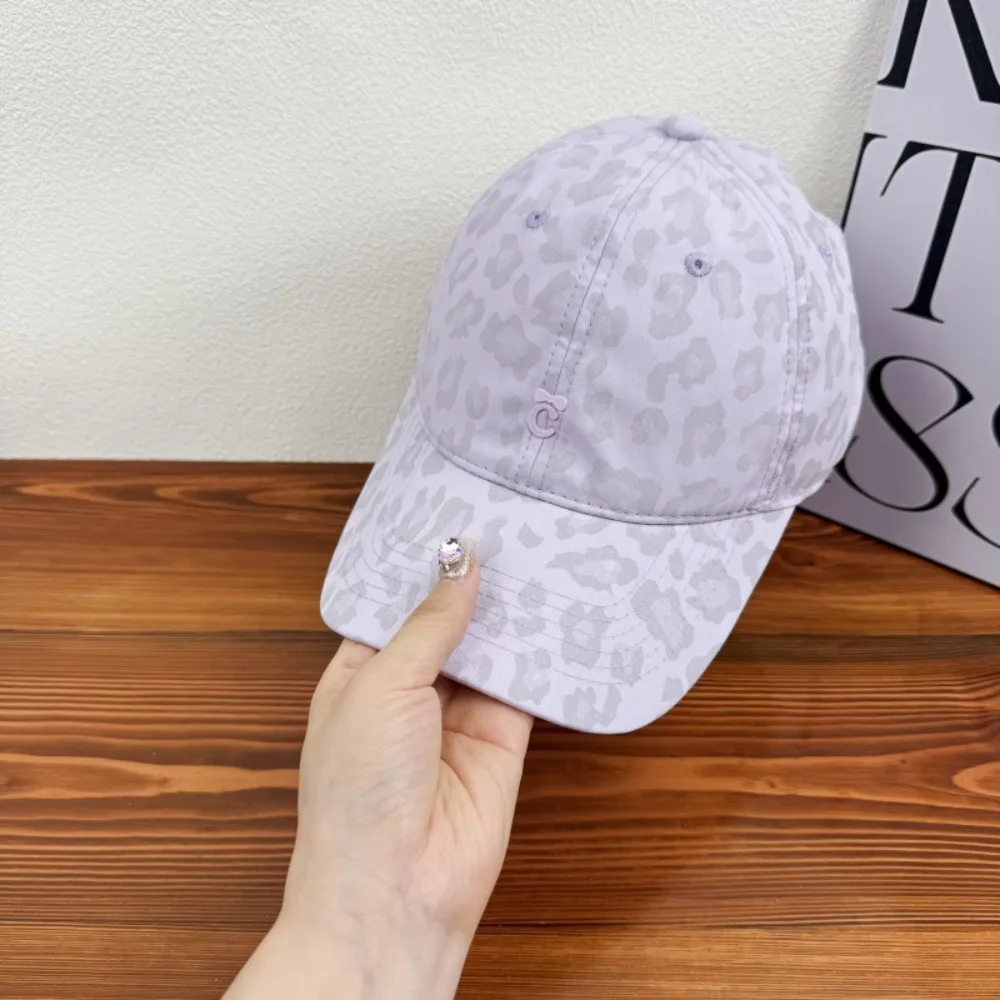 

Creative Leopard Print Baseball Cap Sunscreen Sweet Leopard Print Hat Fashion Peaked Cotton Baseball Cap Girl