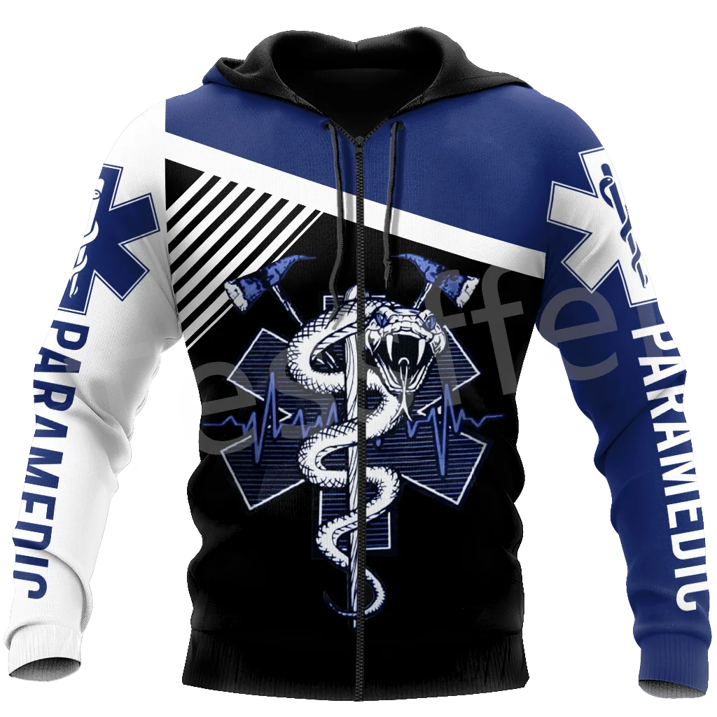 Tessffel Custom Name Emergency Medical Technician EMT EMS Paramedic 3DPrint Men/Women Harajuku Casual Pullover Jacket Hoodies 15