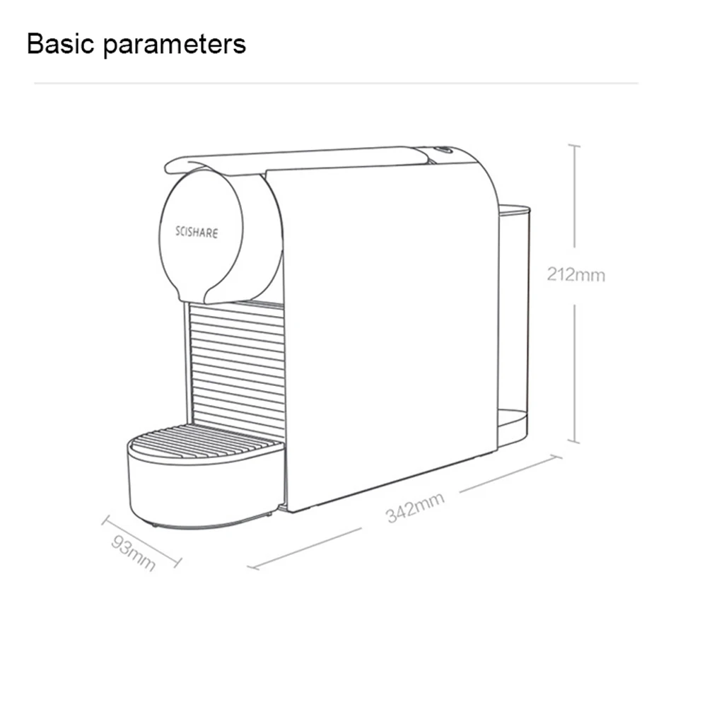 SCISHARE автоматическая мини-Капсульная кофемашина для Nespresso - S1104 кофеварка для дома и офиса
