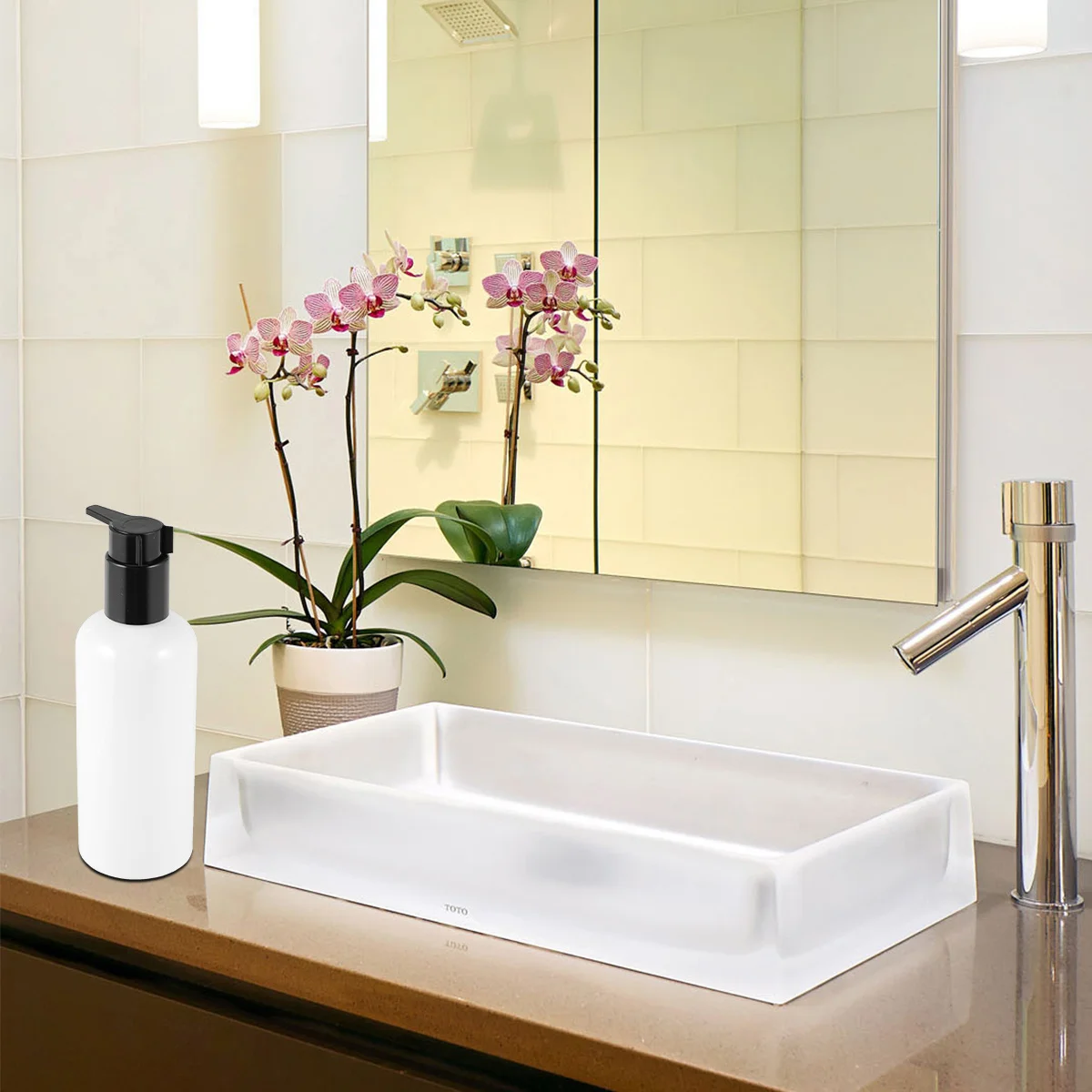 10 stücke 300 ml Presse Pumpe Leere Flasche Nachfüllbare Spender Für Reise Lotion Behälter Shampoo Make-Up Wasser Kunststoff Getrennt