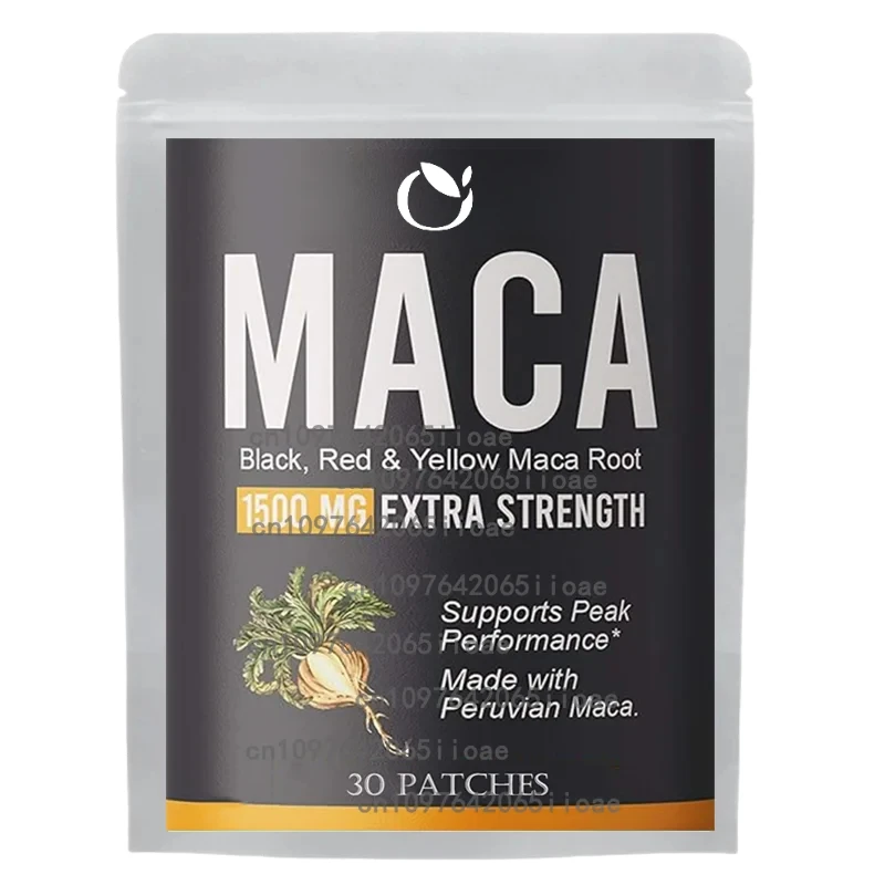 

30 пластырей, органические пробирные пластыри Maca для мужчин и женщин — поддерживает энергию, выносливость и выносливость