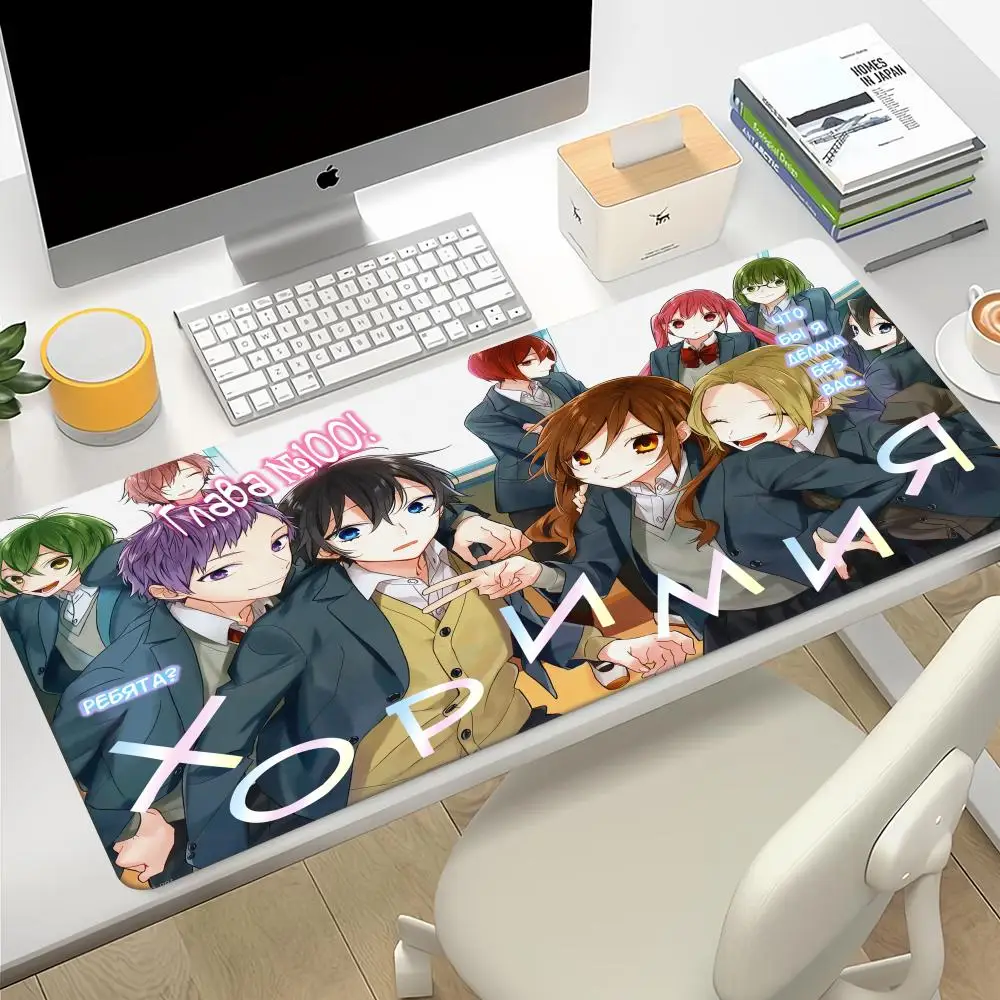 Anime H-Horimiya Mouse Pad Mouse Pad Desk MousePad Cute HD Desk Pad Extended Gaming Keyboard Mats Large XXL Gamer Mousepad 90x40