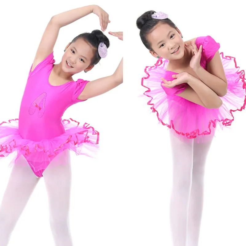 Girls Skirted Leotards Ballet Dance Tutu Princess Dress Ballerina Costumes Outfits