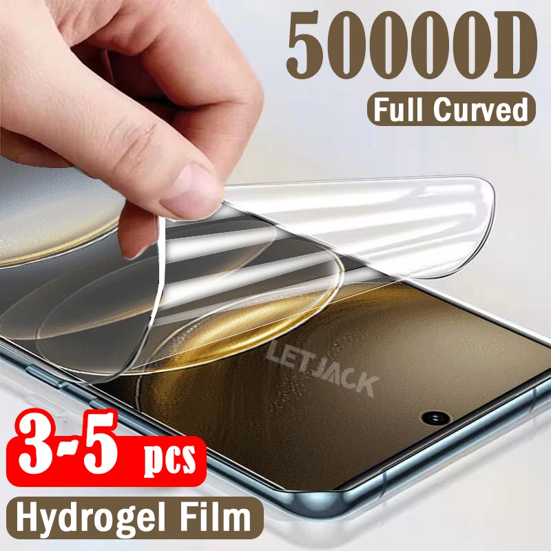 3-5pcs Hydrogel Film untuk Vivo X100 Ultra X100S X90S X90 X80 X70 Pro Plus V40 V30 V29 V27 V30e V40e penuh melengkung pelindung layar