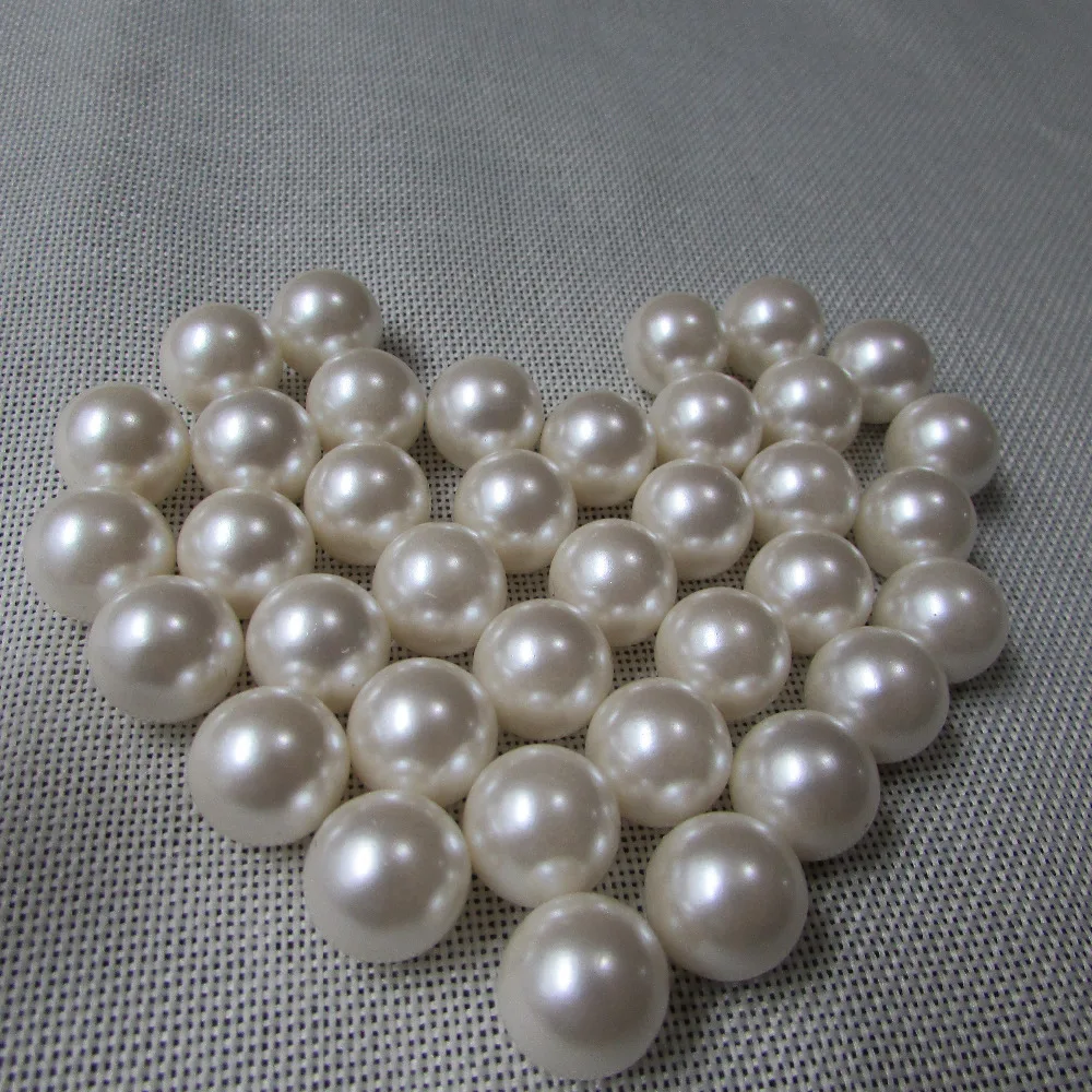 mobile phone hairdressing essential 4mm-20mm without holes ivory tint pearl DIY originality handwork material wholesale 500g