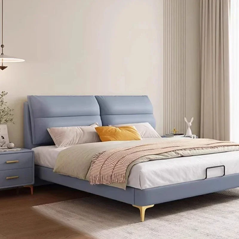#Nightstand Modern Italian Twin Bed Large High End Sleeping European Double Bed Headboards Bedding Cama Matrimonial Furniture