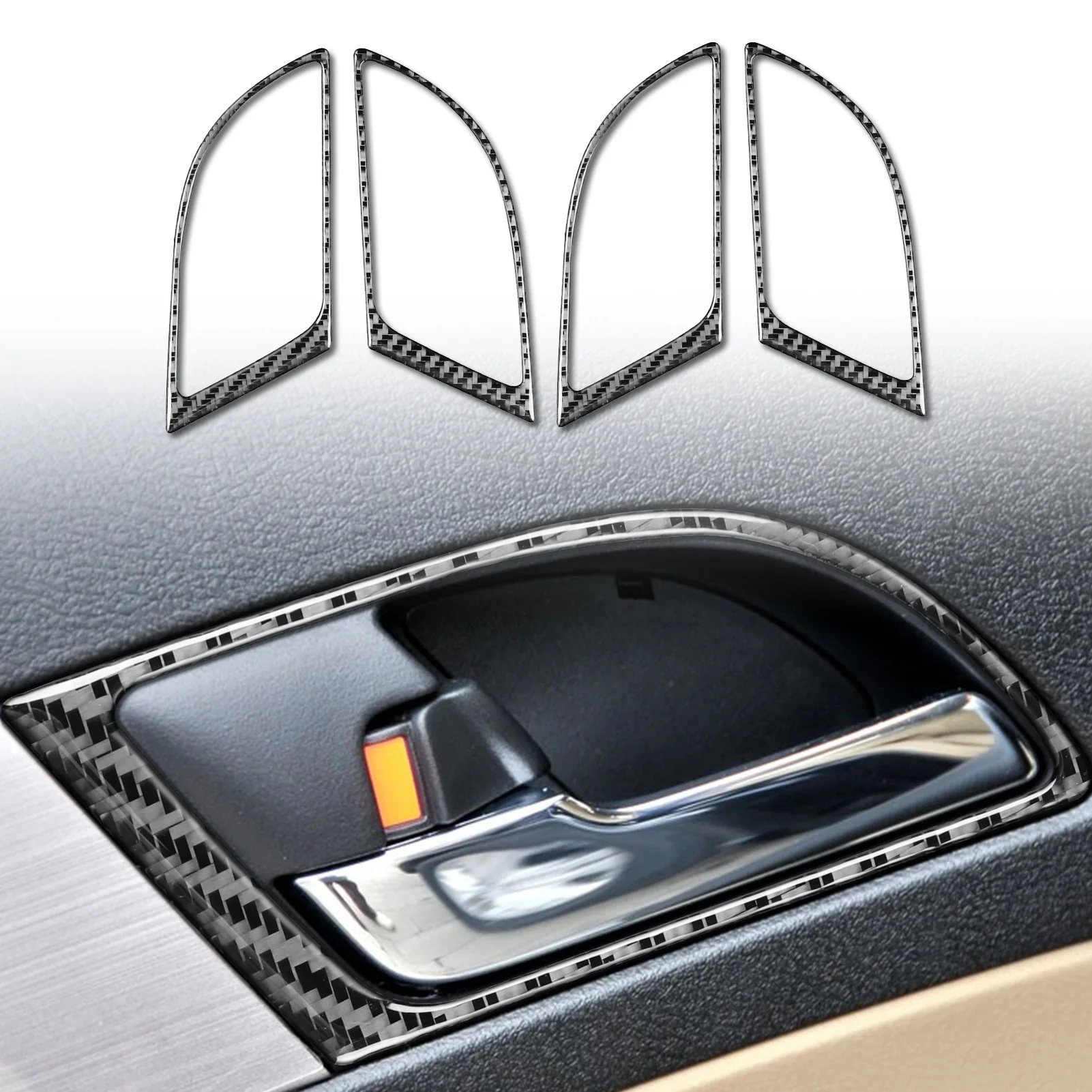 

ABS Carbon Fiber Fit For Honda crv 2007-2011 Car Interior Door Handle Bar Frame Cover Trim Sticker Car Stying