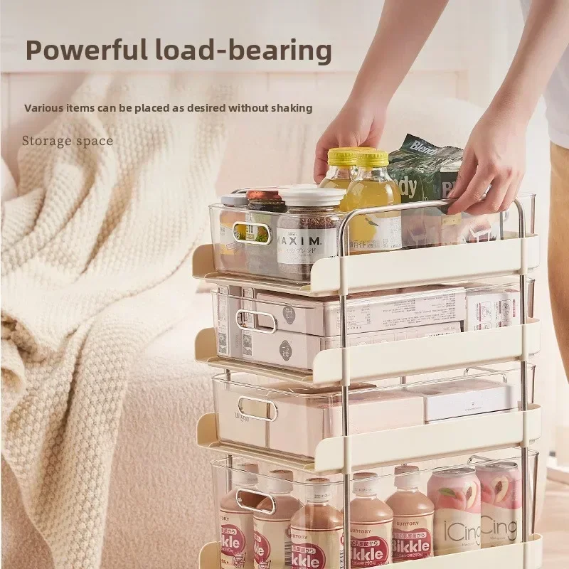 

New model trolley storage cabinet floor storage rack bathroom multi-layer drawer storage box rack