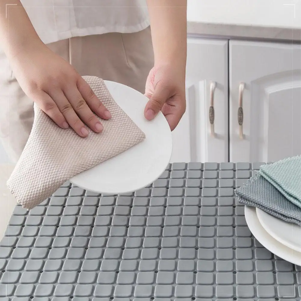 1pc Glass Wiping Cleaning Cloth Absorbent Lint Free Fish Scale Towel Bowl Table Mirror Household Watermark Rag H8Y6