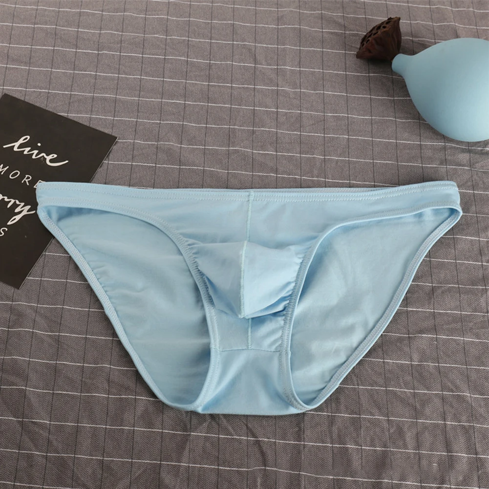 

Daily Briefs Panties Ice Silk Jockstrap Lightweight Mens Print Sexy Soft U Convex Pouch Bikini Breathable Male