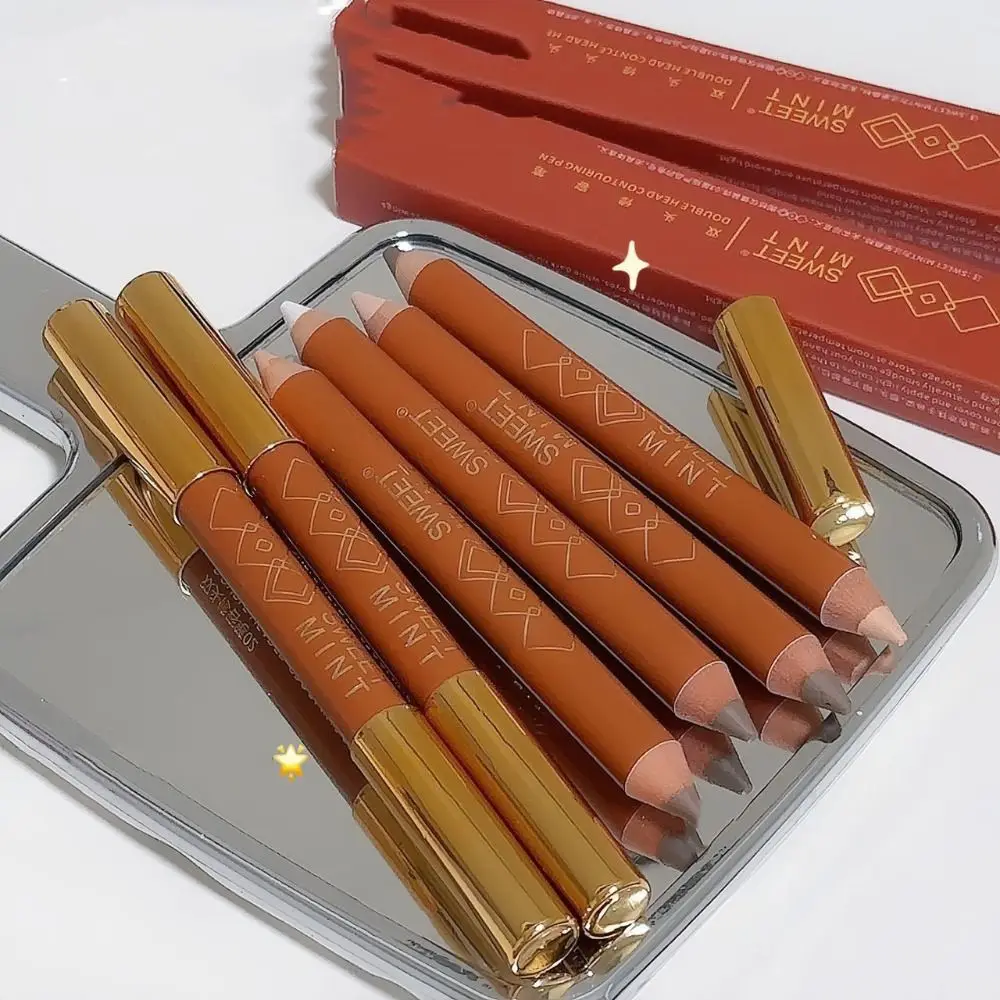 Double Head Contouring Shading Pen Face Brighten Driedimensionale Highlight Stick Shadow Brightening Skin Concealer Pencil