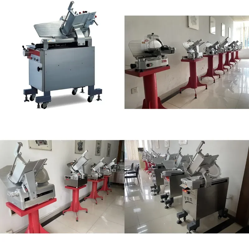 Hot selling heavy duty 14 inch 350mm blade floor to ceiling stainless steel semi automatic electric meat cutter