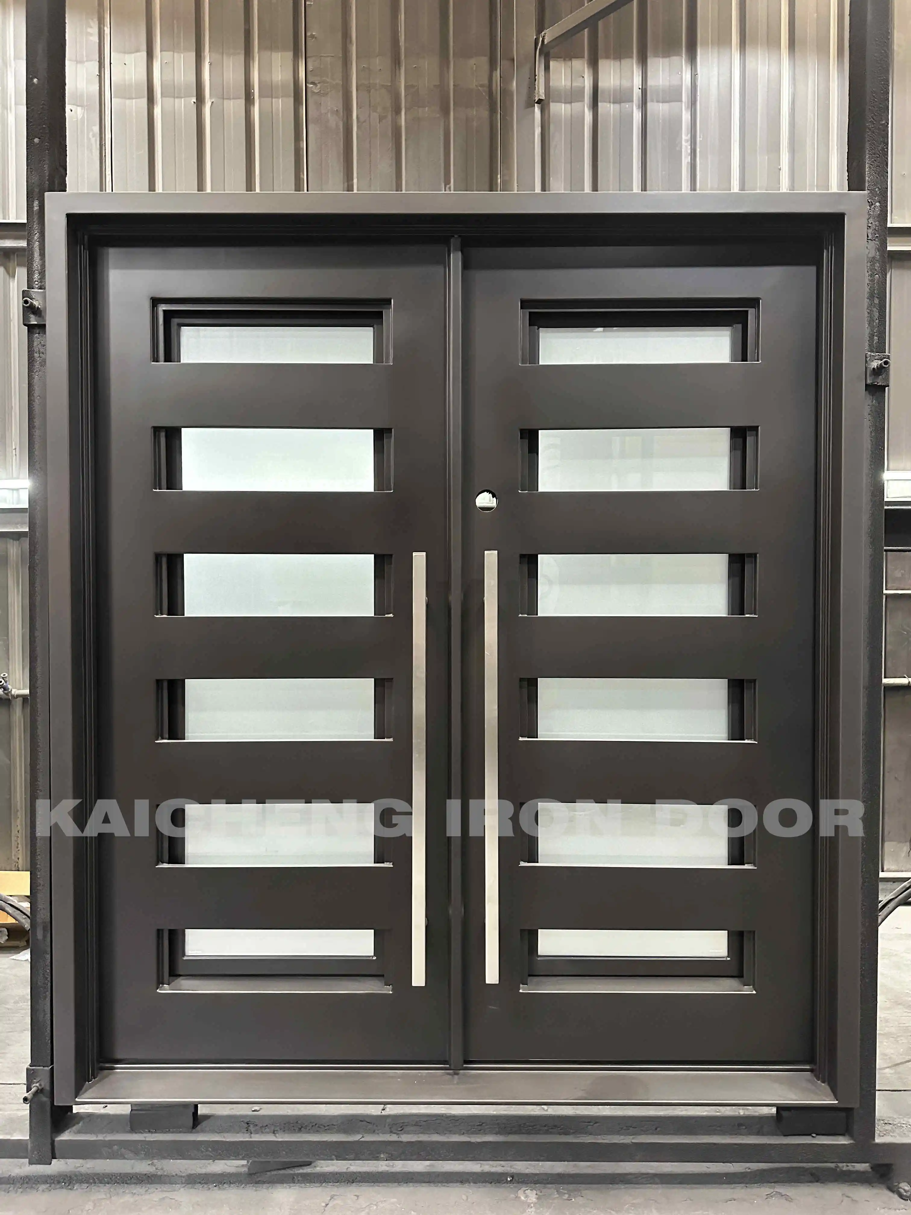 Double Iron Door Designs French Exterior Double Glass Wrought Iron Doors For Home Ues