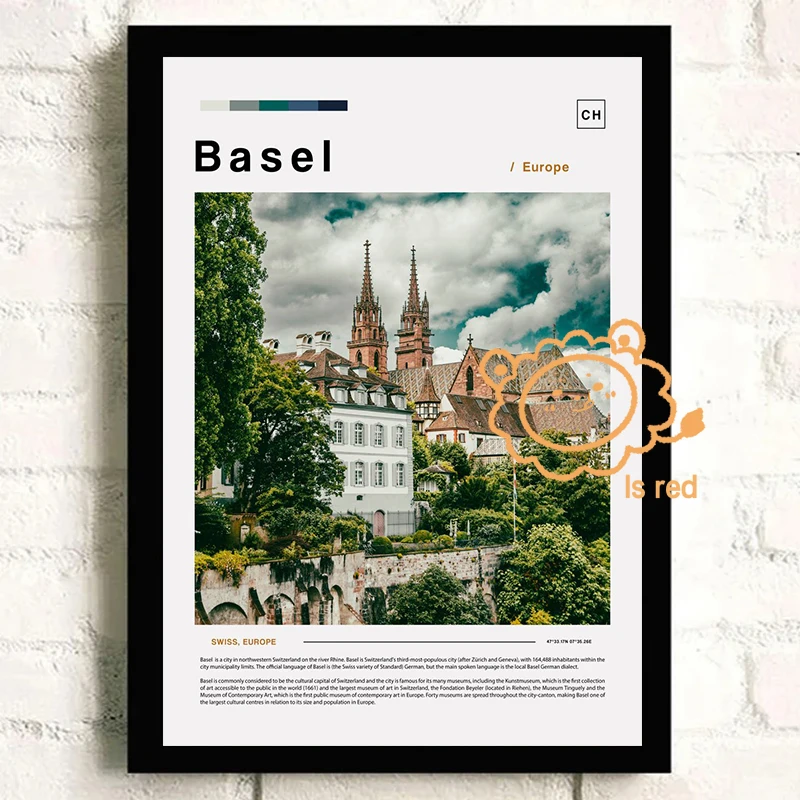 ملصق منظر طبيعي لتزيين جدران الغرف ، لوحة بدون إطار ، طباعة قماش أوربي للمنزل ، لوحة بدون إطار للغرفة ، سويسرا ، سويسرا ، السفر #4