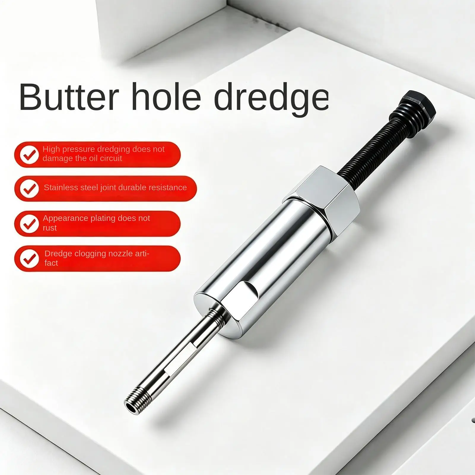 Grease Fitting Cleaning Tool Hydraulic Rejuvenator with Adapters Grease Fitting Unclogger for Vehicles Excavators Farm Machinery