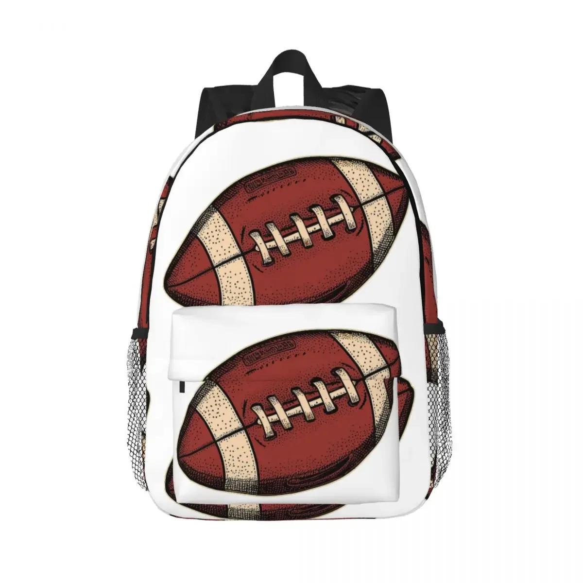 

American Football Pigskin Sport USA Backpacks Boys Girls Bookbag Casual Students School Bags Travel Rucksack Shoulder Bag