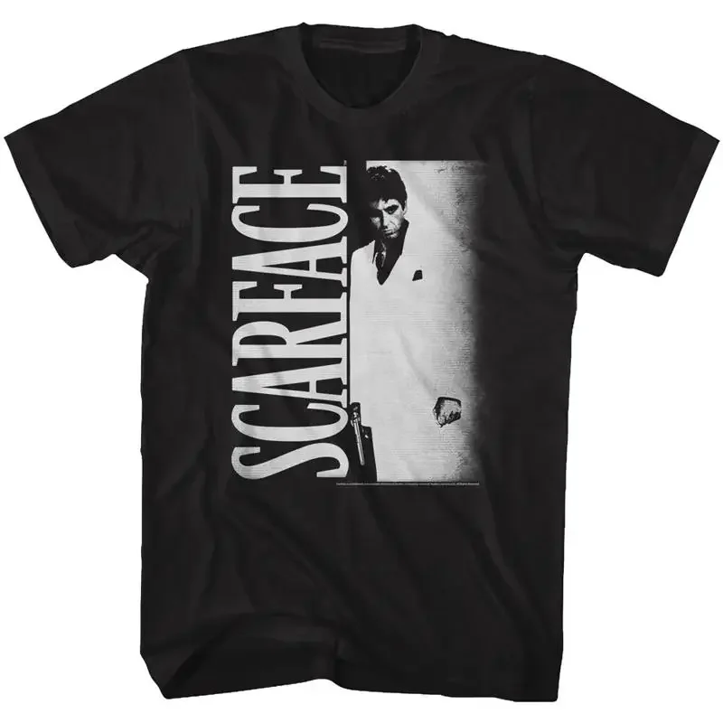 Scarface Movie Tony Montana Black White DVD Cover Men's T Shirt Cuban Cartel