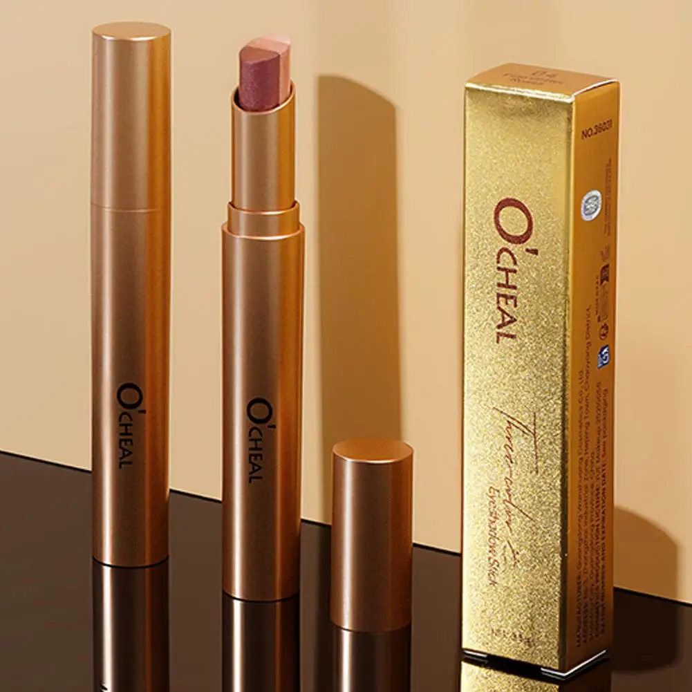 Glitter Ombretto Stick Ombretto contorno a tre colori Ombretto Matita Ombretto Stick Eye Shimmer Pastello Trucco U6U0