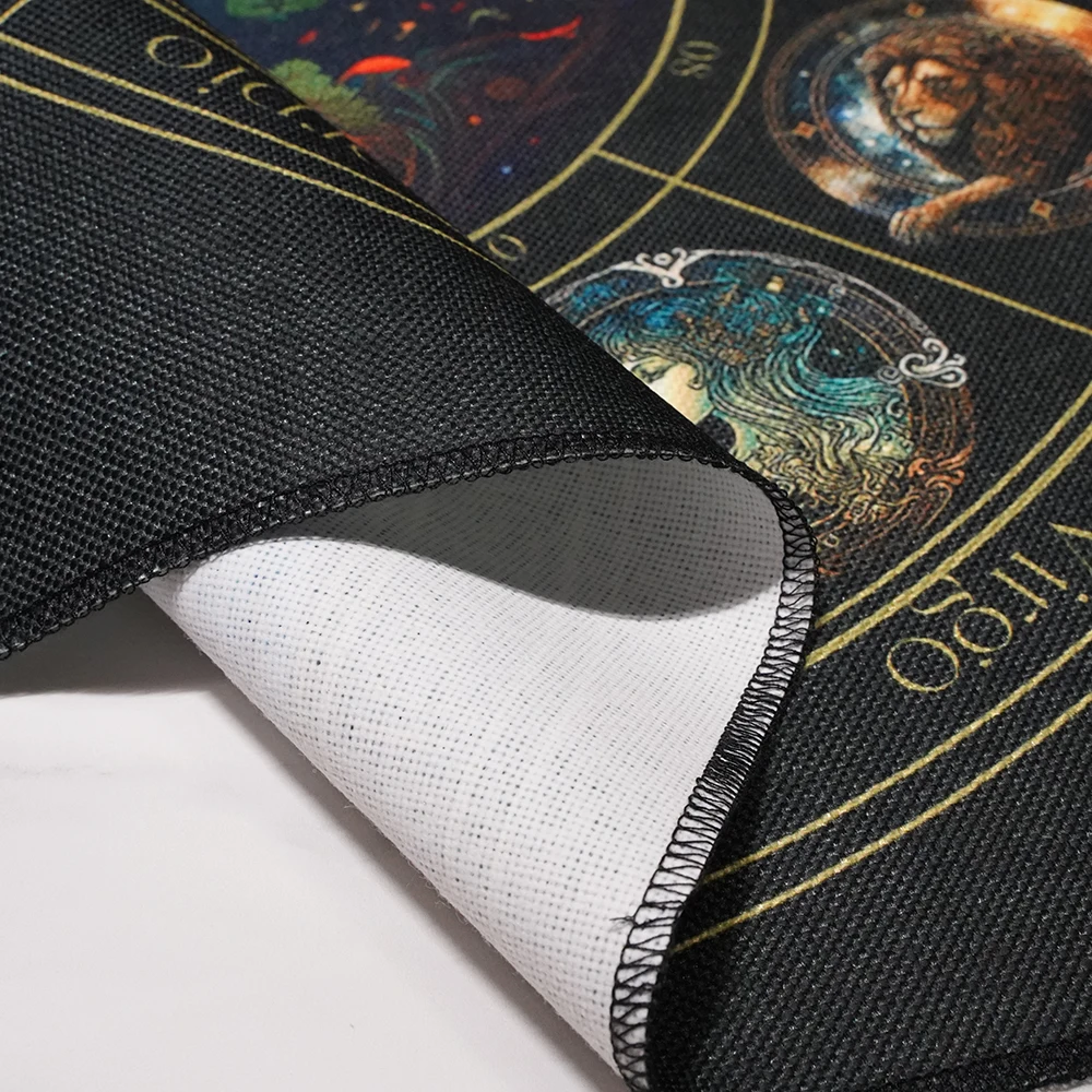 Tarot Altar Cloth with Zodiac Signs and Tree of Life Celestial Tarot Deck for Tarot and Oracle Card Readings