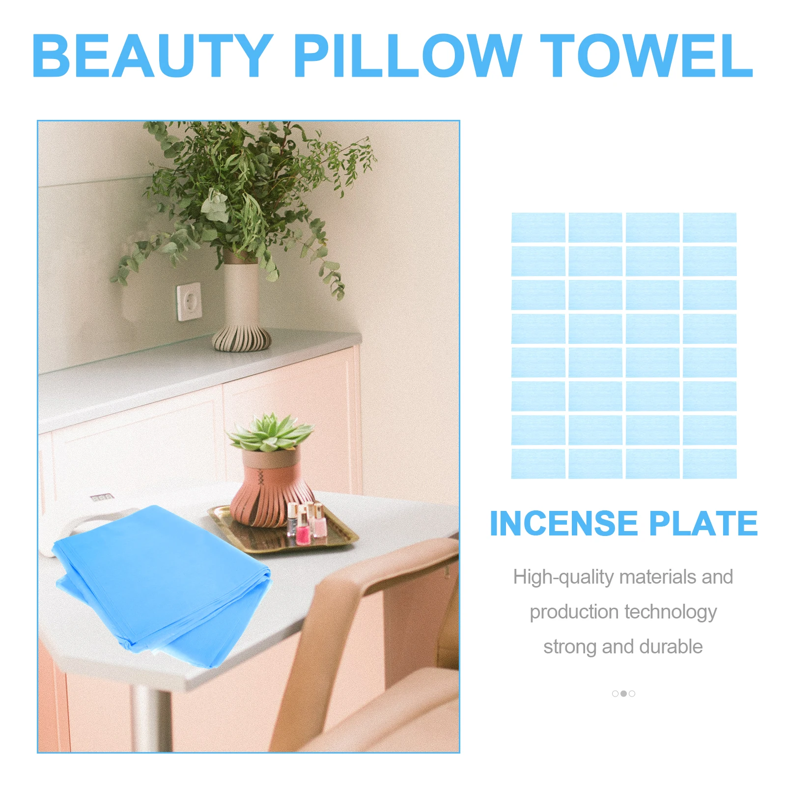 

100pcs Disposable Non woven Fabric Beauty Pillow Covers Washcloths Foot Cushion Massage Salon Spa Use