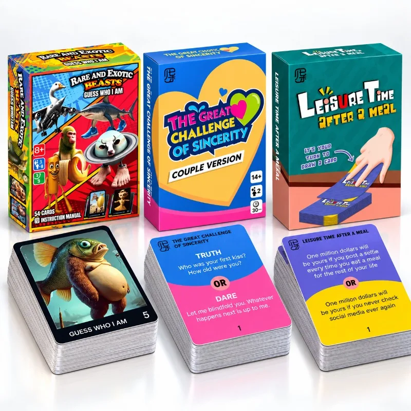 Card Game Night English Deck for Family Friends Adults Fun Party Travel Gift Birthday Christmas Holiday Gathering