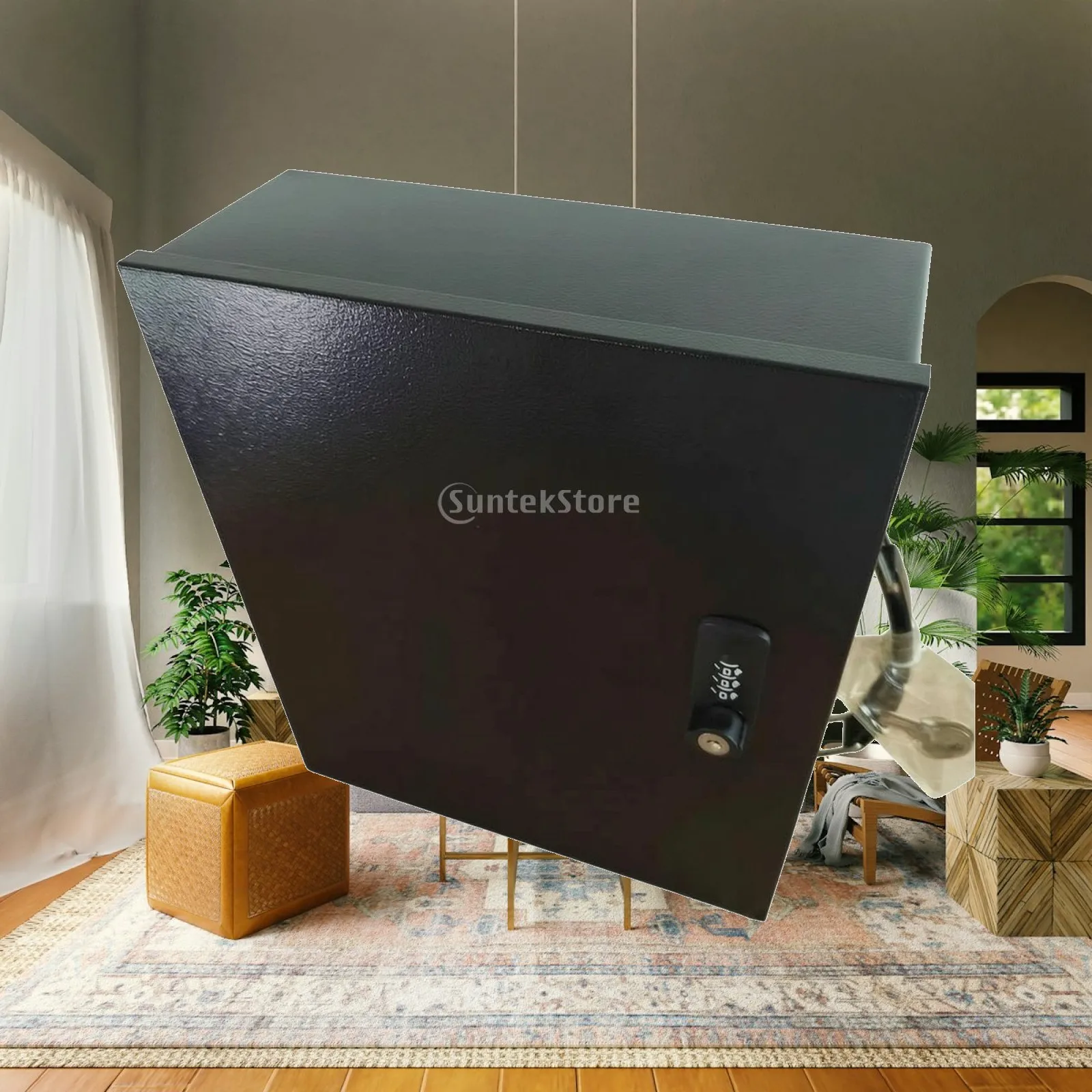 Fire Resistant Lockable Storage Case Carbon Steel Portable Security Box for Papers and Home Use