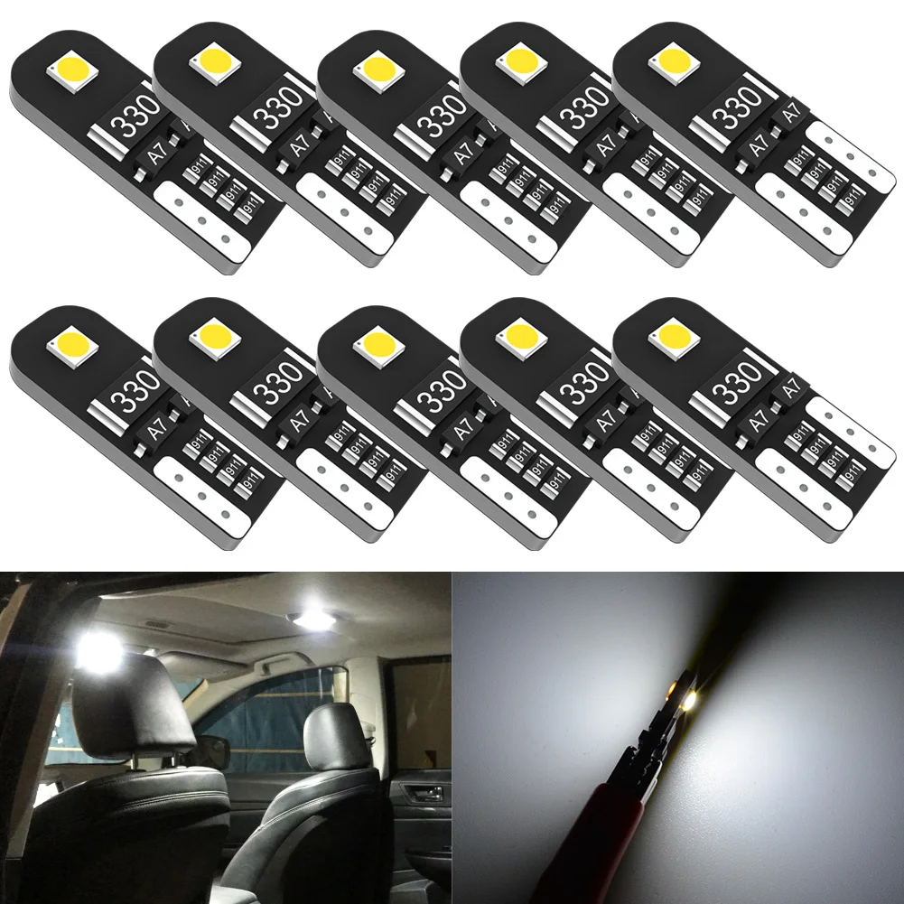 10x Canbus T10 W5W Led Bulbs Interior Reading Dome Lights For Chevrolet Trailblazer EXT Traverse TRAX Uplander V1500 Suburban