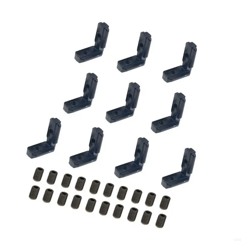 10pcs Inner Corner Connectors L Brackets Includes Screws rusts Resistant Bracket set for T Slot